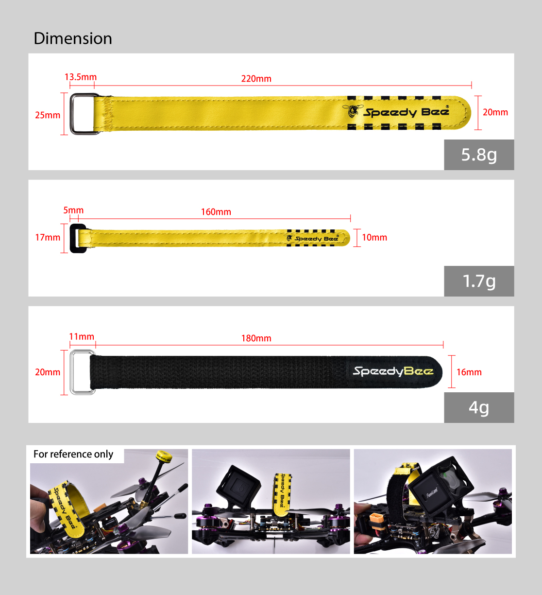 Speedy Bee Tie Down Strap for Lipo Battery