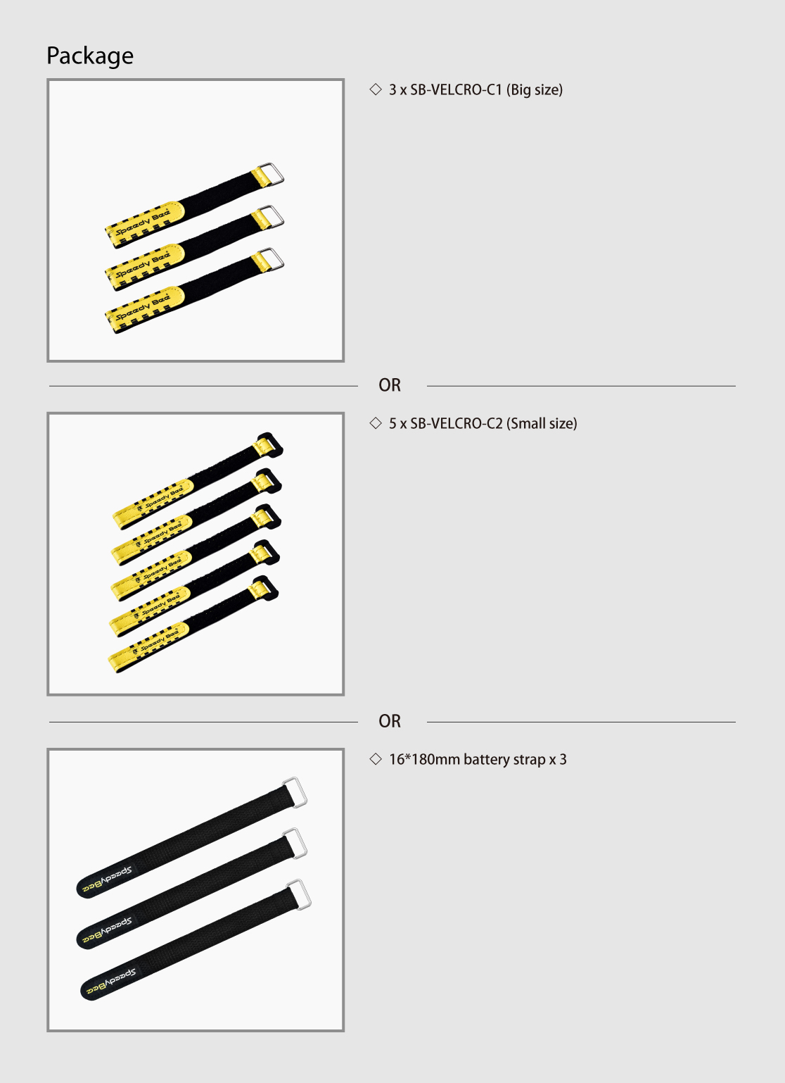 Speedy Bee Tie Down Strap for Lipo Battery