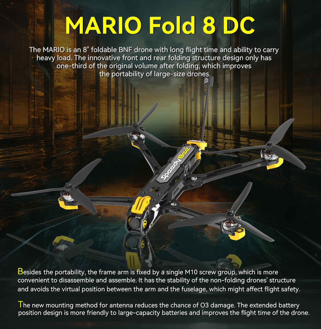 Mario Fold 8 DC Long Range Drone