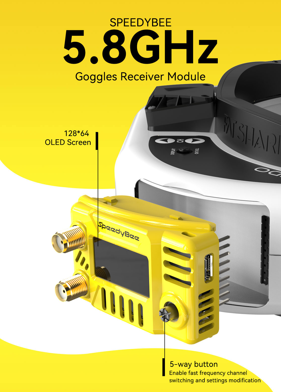 SpeedyBee 5.8GHz FPV Goggles Receiver