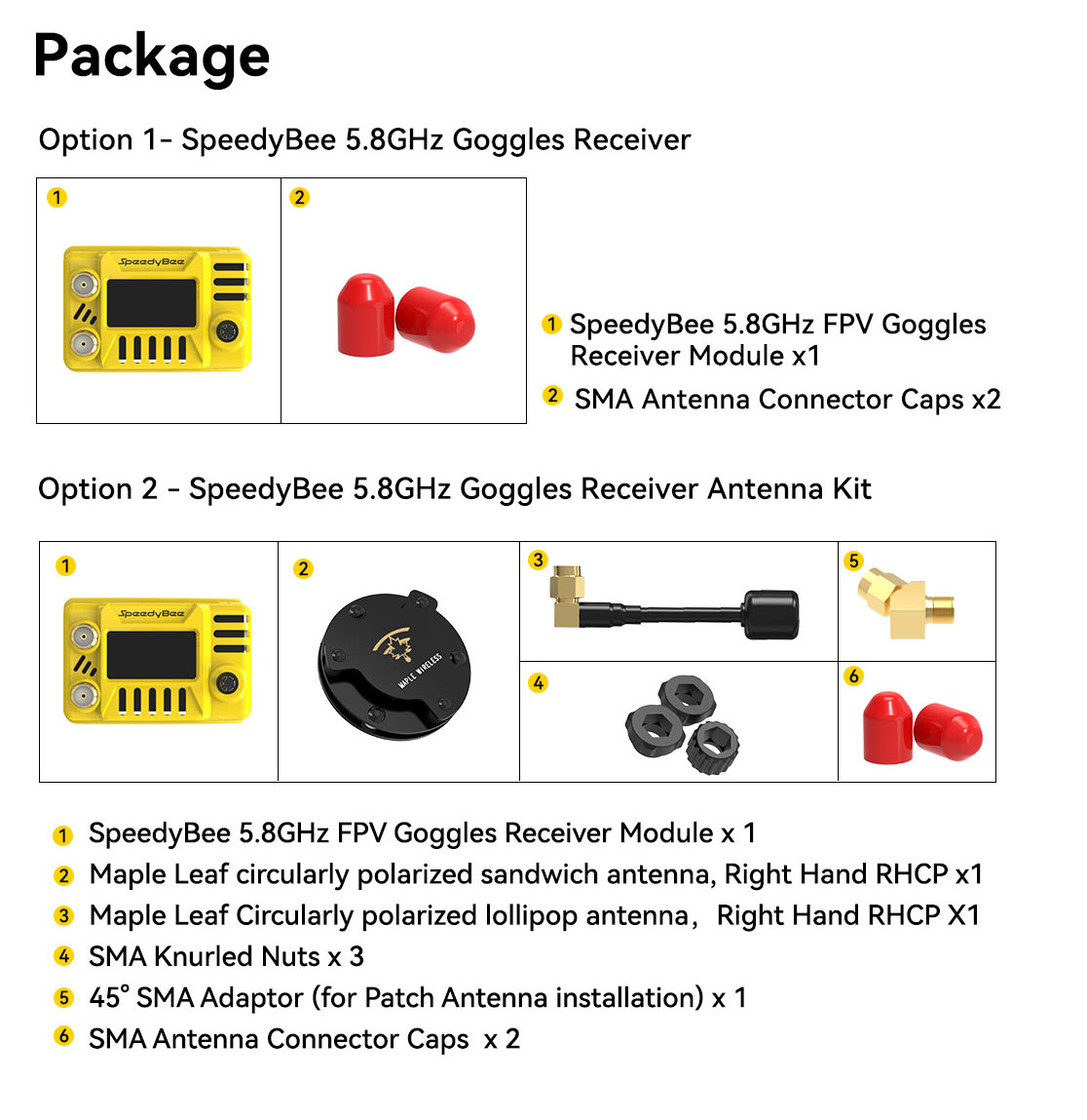 SpeedyBee 5.8GHz FPV Goggles Receiver