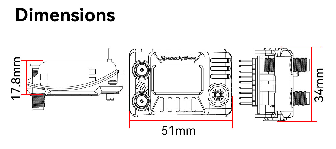 SpeedyBee 5.8GHz FPV Goggles Receiver